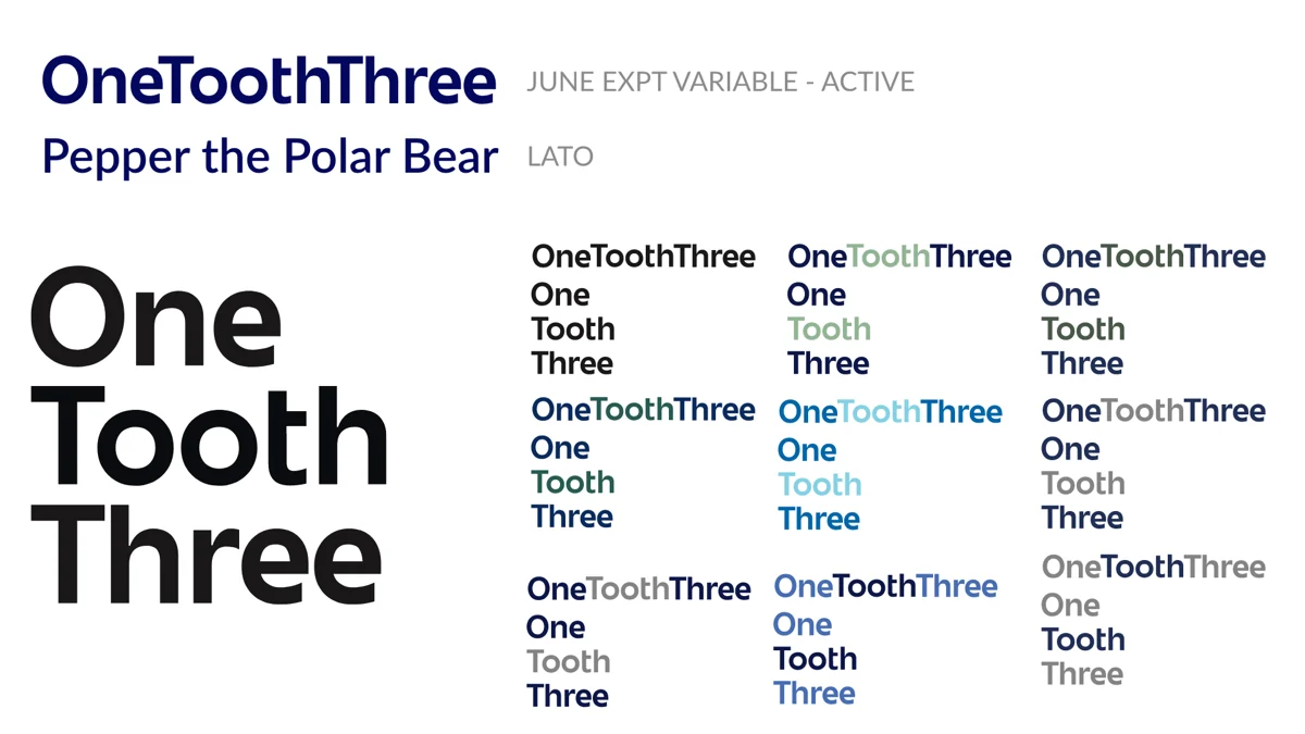 OneToothThree — ideation study 5